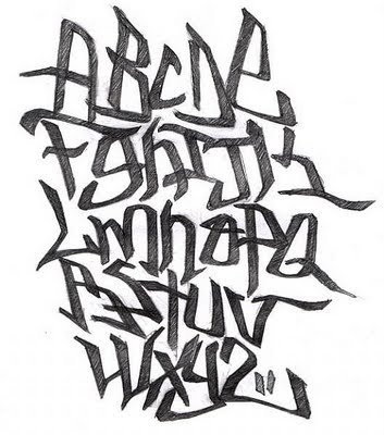 graffiti tags alphabet. How to Draw Sketch Alphabet in