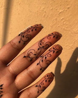 Finger mehndi design easy and beautiful