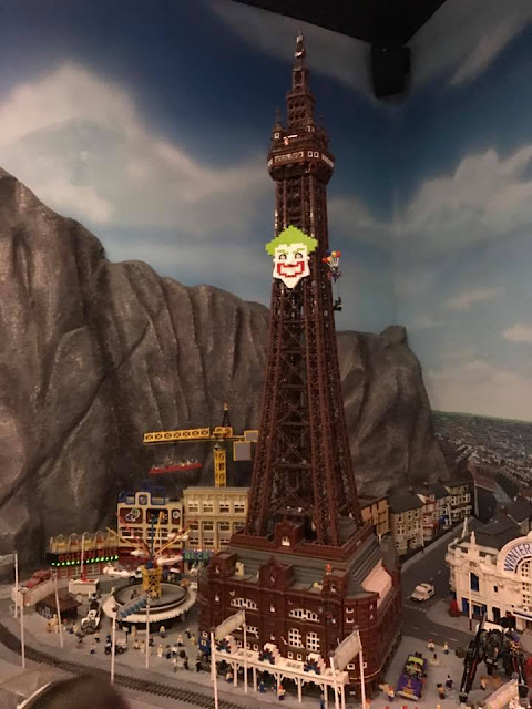 the LEGO Joker ON BLACKPOOL TOWER IN MINILAND