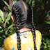 Micronesian Girl~ Double 4-strand French braids