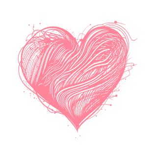 free pink heart Valentine doodle clipart download png