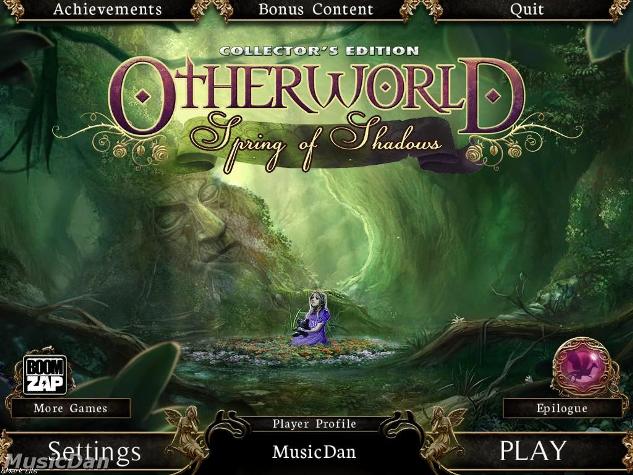 Otherworld: Spring of Shadows Collector's Edition Main Menu