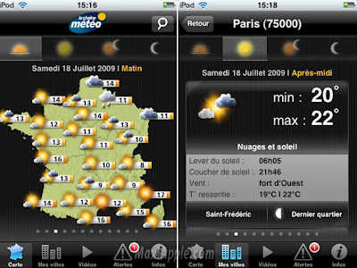 chaine meteo iphone 1 LA CHAINE METEO iPhone : Previsions Meteo ...