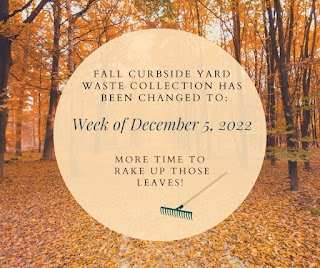 Curbside Yard Waste Collection scheduled for Week of Dec 5