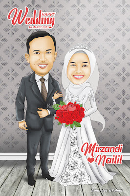 Karikarikatur Pengantin Gandengan