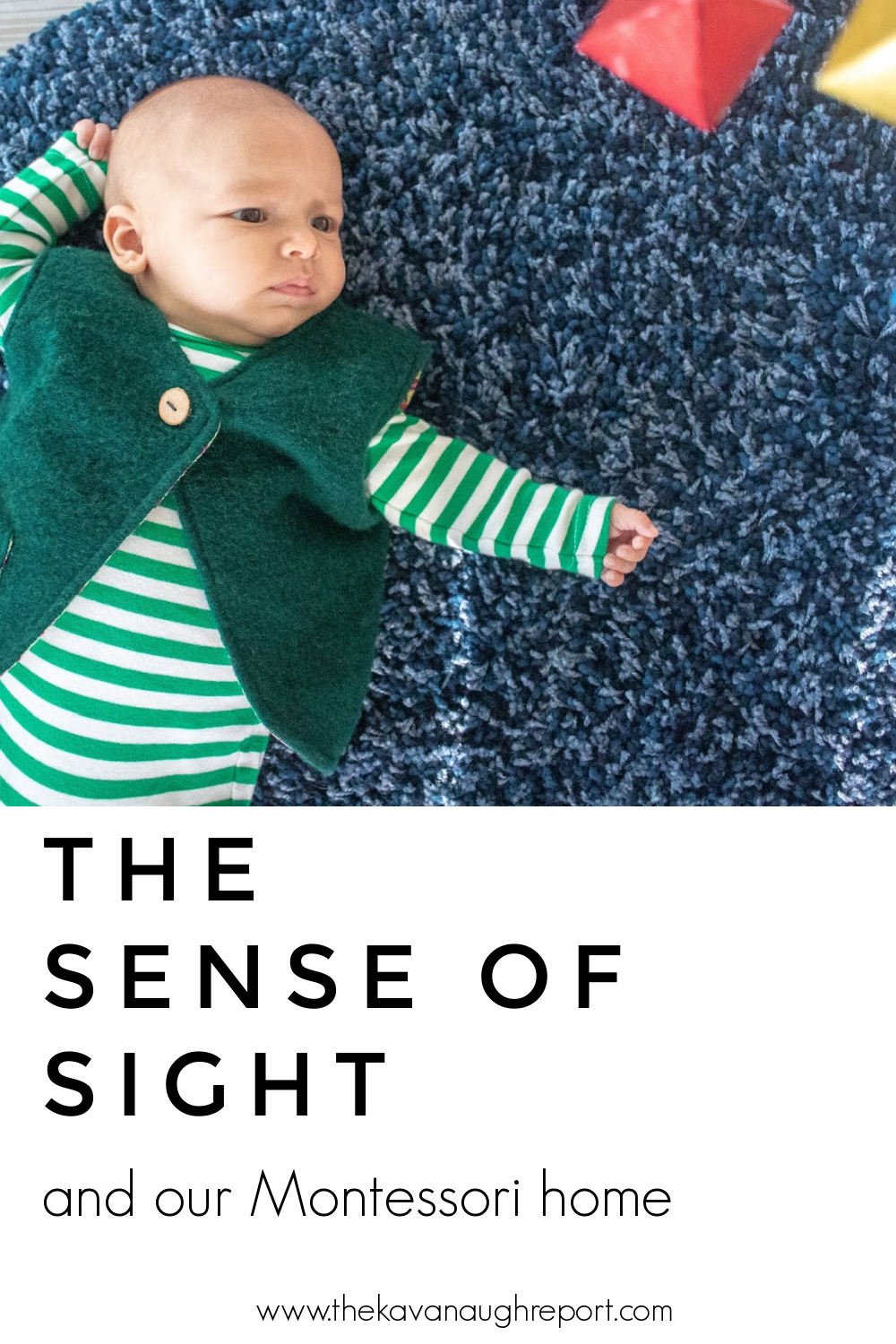 Montessori ideas for developing the sense of vision - and why it is important - including tips and activities for babies and toddlers to try at home.