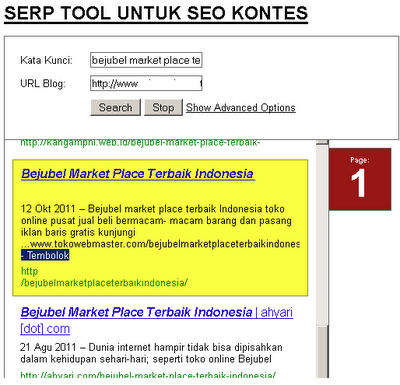 SERP SEO Tool Khusus Untuk Kontes SEO