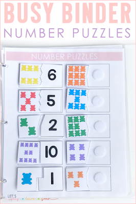 Number Puzzles Busy Binder Activity