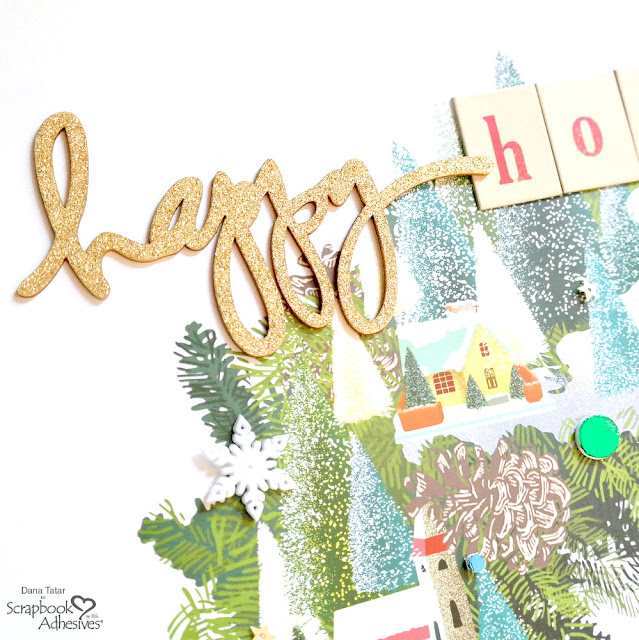 How to Attach a Chipboard Title to a Scrapbook Layout