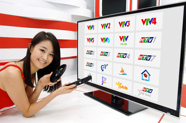 quảng cáo Banner đặt trên các khung giờ chương trình của đài tivi như VTV 1, VTV 3