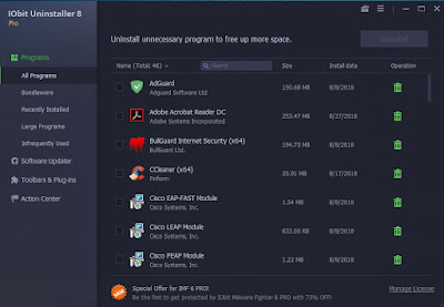 IObit Uninstaller 8 Pro with Promo License Serial Key 