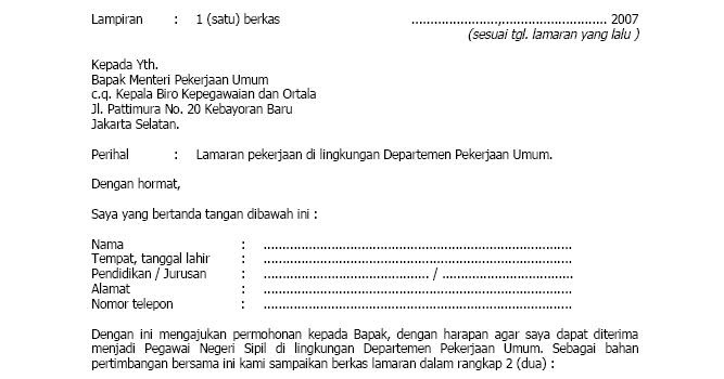 Contoh Surat Lamaran Kerja Terbaru 2016  Kumpulan Contoh 