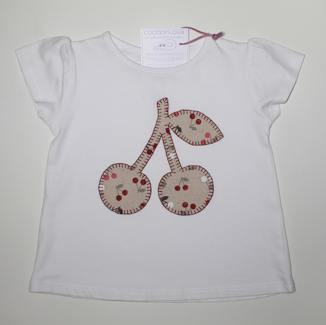 camiseta bebe cerezas