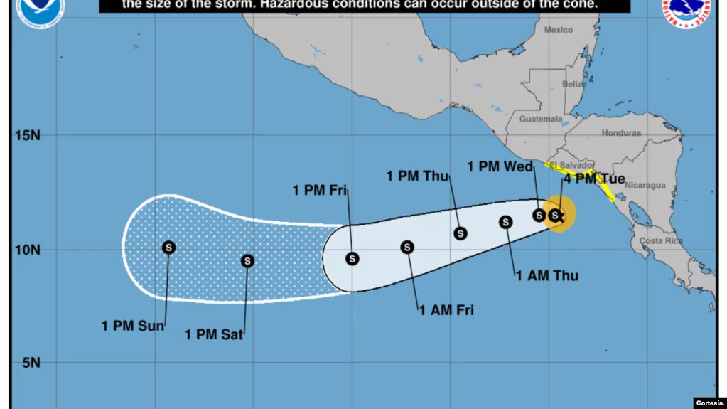 Tormenta tropical Pilar se dirige al Pacífico tras azotar Centroamérica