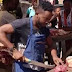 Music star Adekunle Gold Turns Meat Seller [PICS]