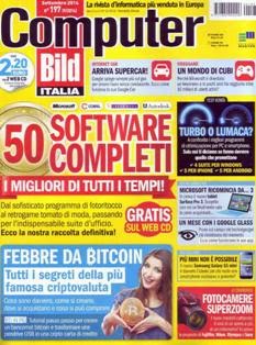 Computer Bild Italia 197 - Settembre 2014 | ISSN 1824-9906 | PDF HQ | Mensile | Computer | Tecnologia
Computer Bild Italia è la versione italiana della rivista di tecnologia più venduta in Europa, è la testata più completa e aggiornata in materia di Tecnologia ed Elettronica di consumo. Test rigorosi, staff europeo altamente specializzato, accuratezza delle informazioni, fanno di Computer Bild Italia la migliore guida all'acquisto del mercato, la più autorevole. Indirizzata ad un lettore attento ai contenuti e alla precisione delle informazioni fornite, Computer Bild Italia è capace di interessare e coinvolgere sia l'utilizzatore evoluto sia l'utente alle prime armi.