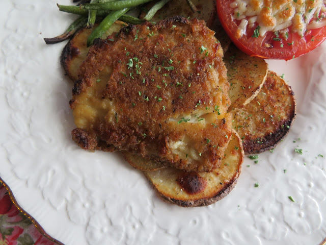 Herbed Cod with Crispy  Garlic Potatoes