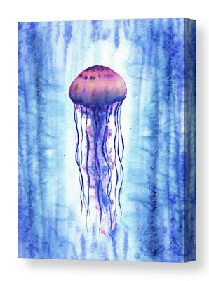 Jellyfish Watercolor Painting