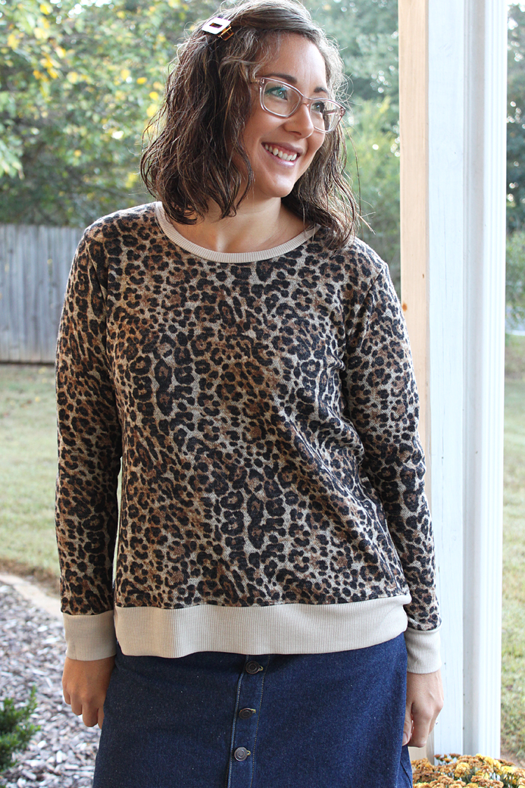 Leopard Print Union St. Sweater // Sewing For Women