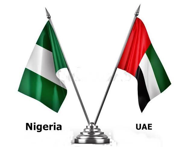 Flags of Nigeria and the United Arab Emirates (UAE)