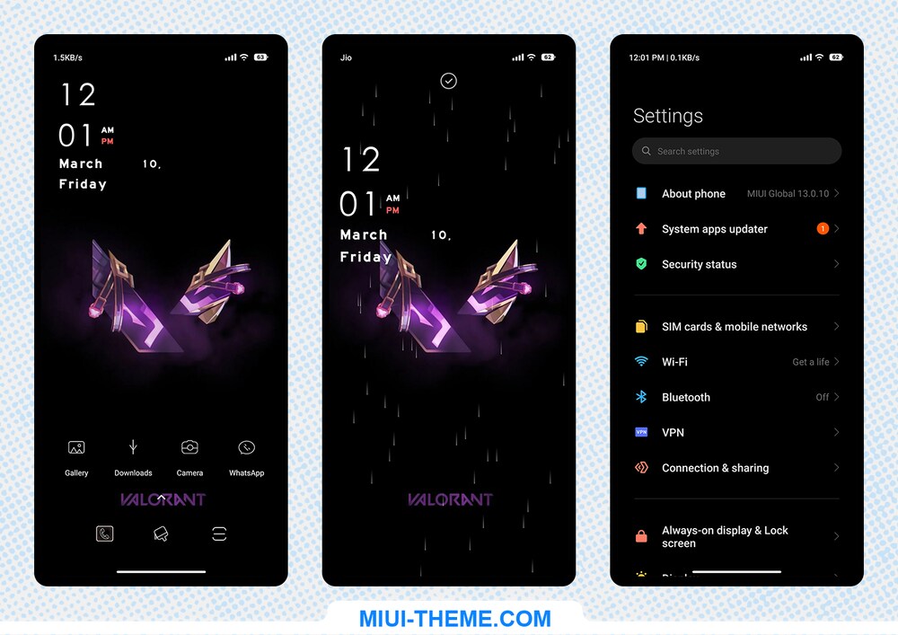 Best Dark MIUI theme with premium UI design preview