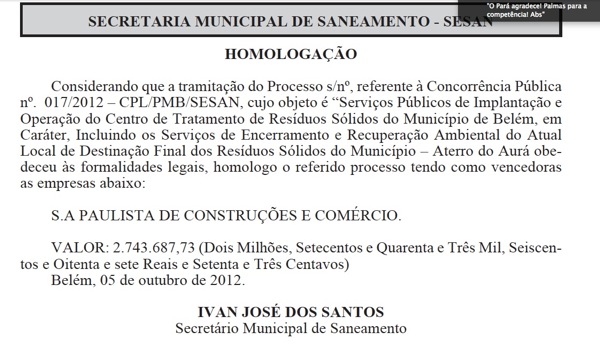 Lixo  homologação