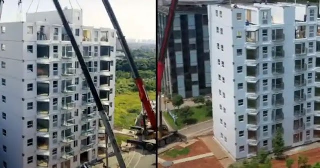 Building ready in 28hours in China 10 मंजिला इमारत सिर्फ 28 घंटे में बनाई..