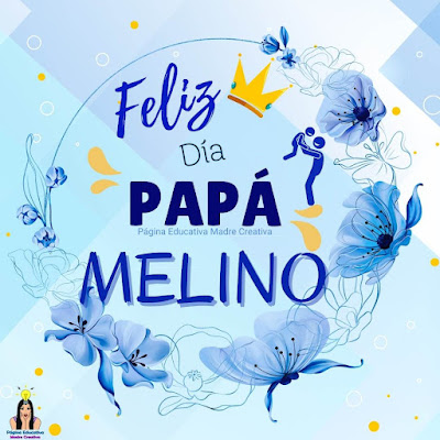 Solapín Feliz Día del Padre - Nombre Melino para imprimir gratis