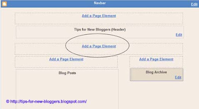 Add Page Element to Blogger Header and Blog Posts
