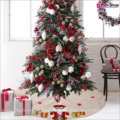 Khăn che gốc cây thông ông già noel K364