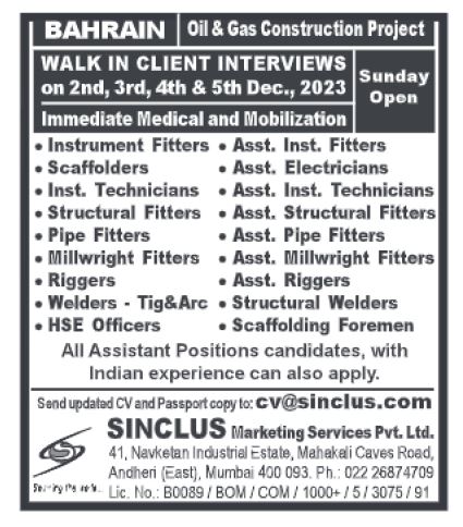Abroad Assignment Times Jobs Paper Today, 02 December 2023