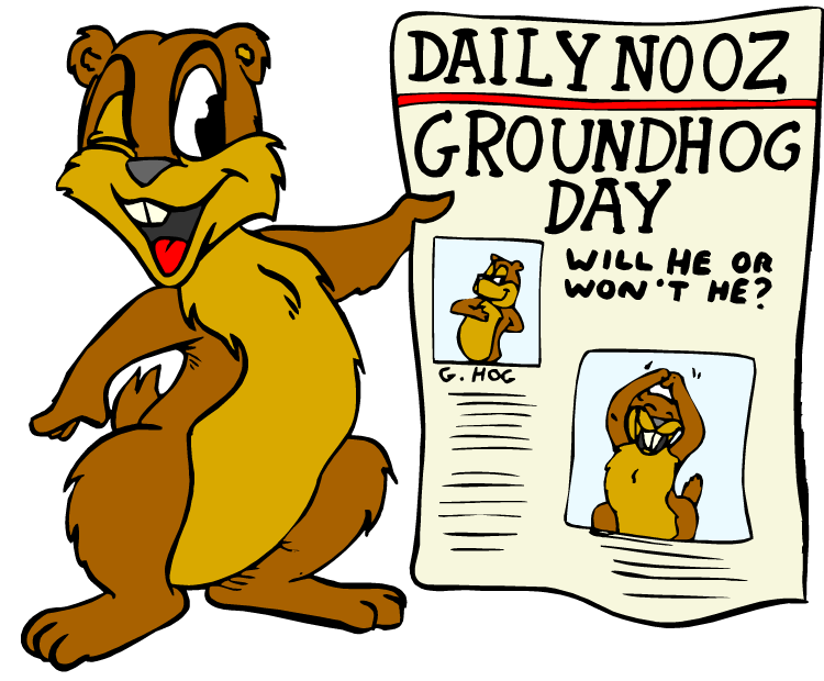 Public Domain Clip Art: Groundhog Day (Marmota monax)