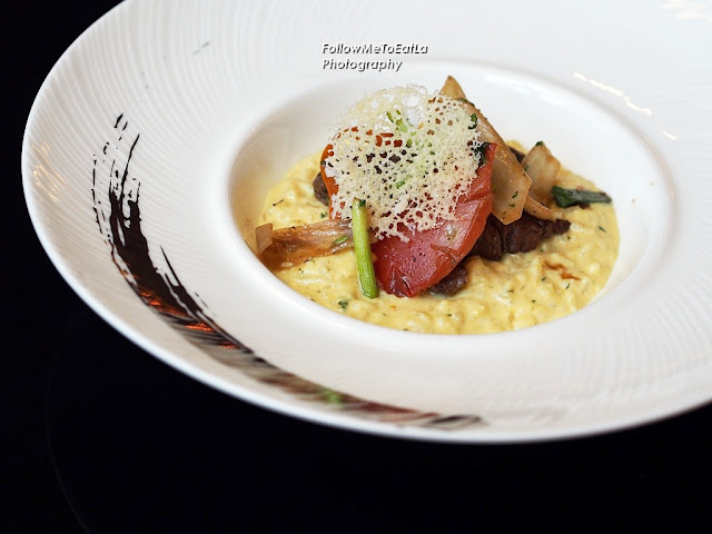  Risotto A La Huancaina, Classic Lomo Saltado Risotto, Huancaina Sauce, Marinated Sirloin Strips