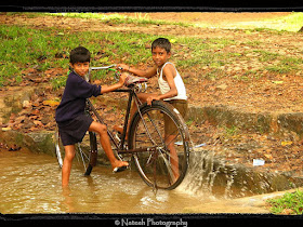 Two boys in their happiness