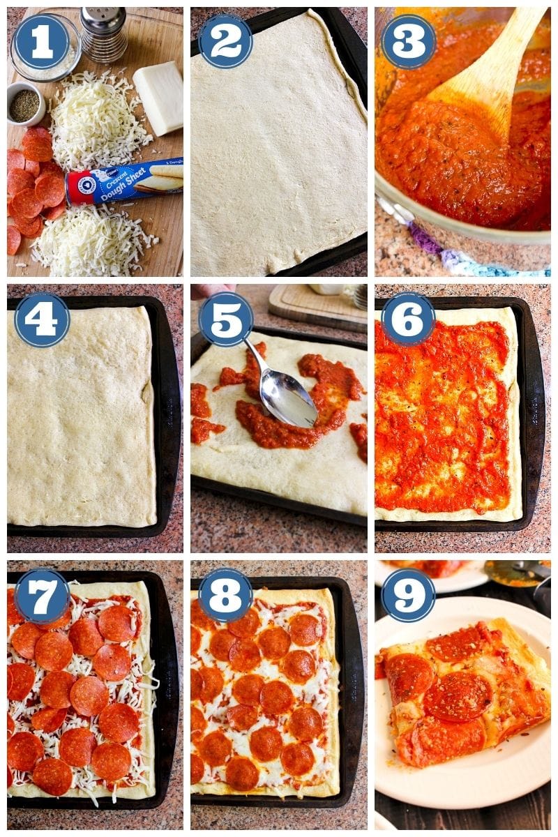 Easy Crescent Roll Pizza | The Two Bite Club