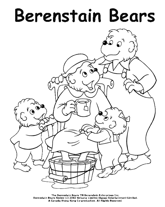Coloring & Activity Pages: The Berenstain Bears Pampering Mama Bear
