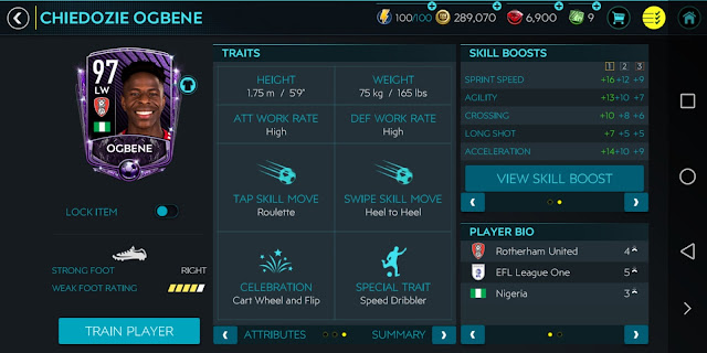 OGBENE (LW) - Fast Player, Fifa Soccer