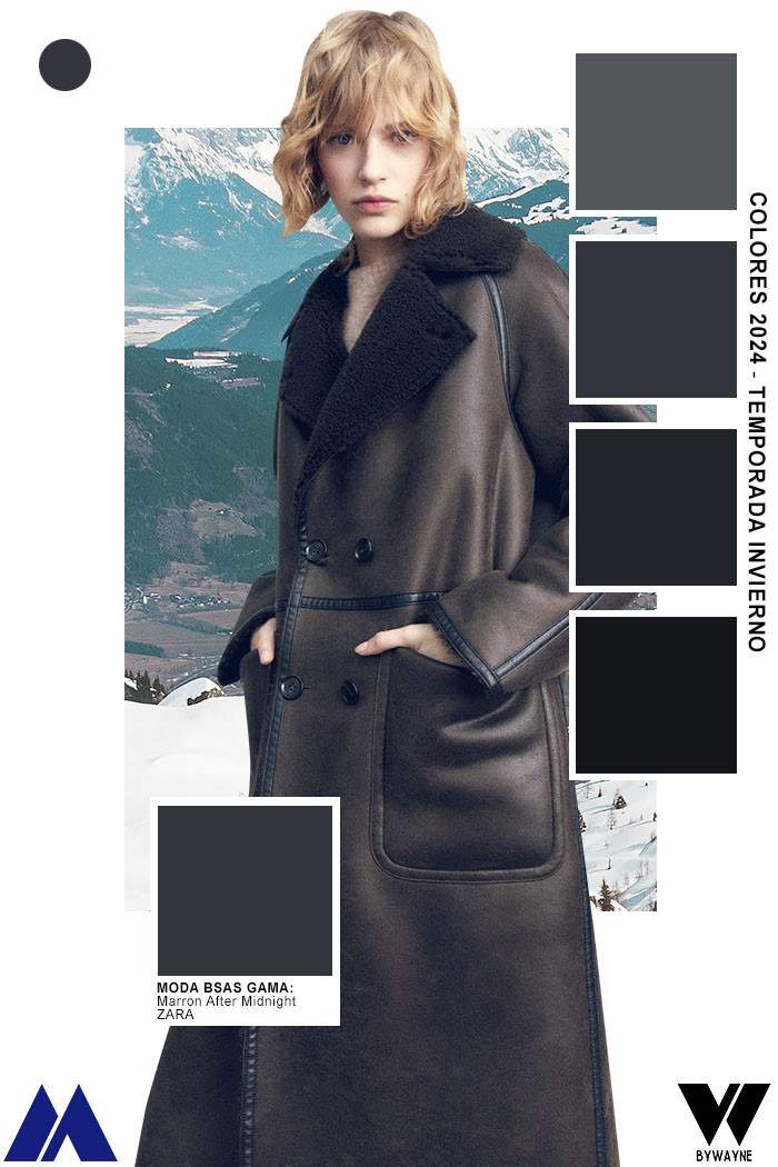 tapado de cuero negro mujer zara otoño invierno 2024