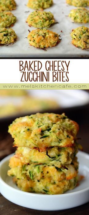Simple and delicious, these baked cheesy zucchini bites are so easy to make and are a healthier alternative to a classic fried zucchini fritter!