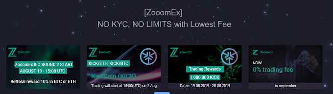 ZooomEX : Exchange with NO KYC, NO LIMITS with Lowest Fee (Sign Up Now)