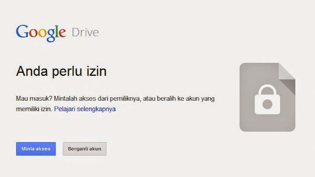 Merubah Hak Akses Private Google Drive Menjadi Public