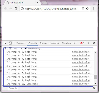 contoh penggunaan for dalam javascript 