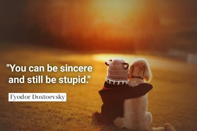 Fyodor Dostoevsky quotes You can be sincere and still be stupid.