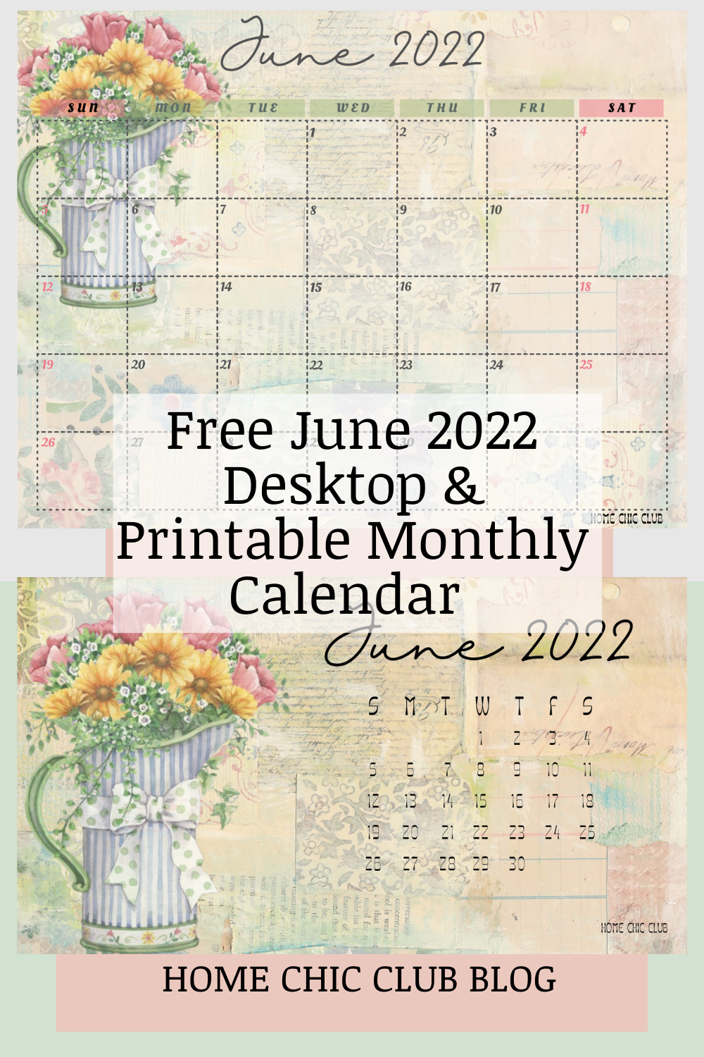 Free June 2022 Calendar