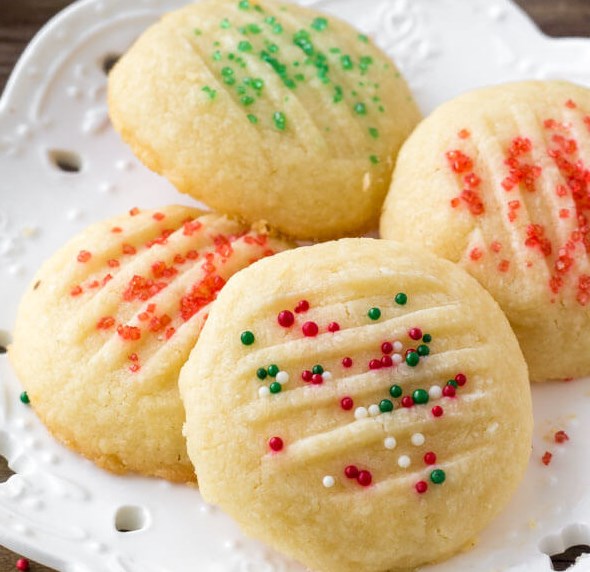 Whipped Shortbread Cookies #dessert #cake