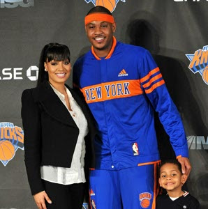 Carmelo Anthony with Wife