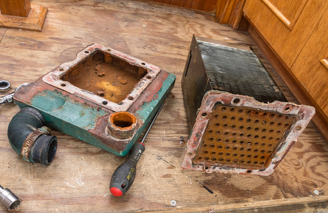 Photo of Ravensdale's dirty intercooler before cleaning