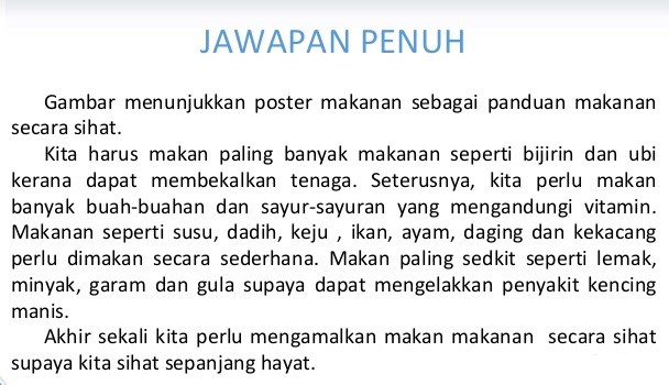 Contoh Jawapan Ulasan Bahasa Melayu Penulisan Upsr 