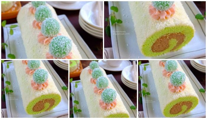 Resep Klepon Roll Cake Mantaps dan Cantik.. Buat Tak ...