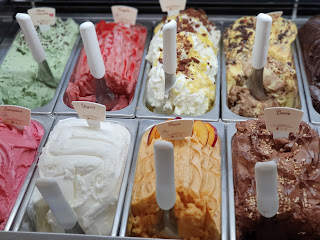 ice cream selection in ice cream store